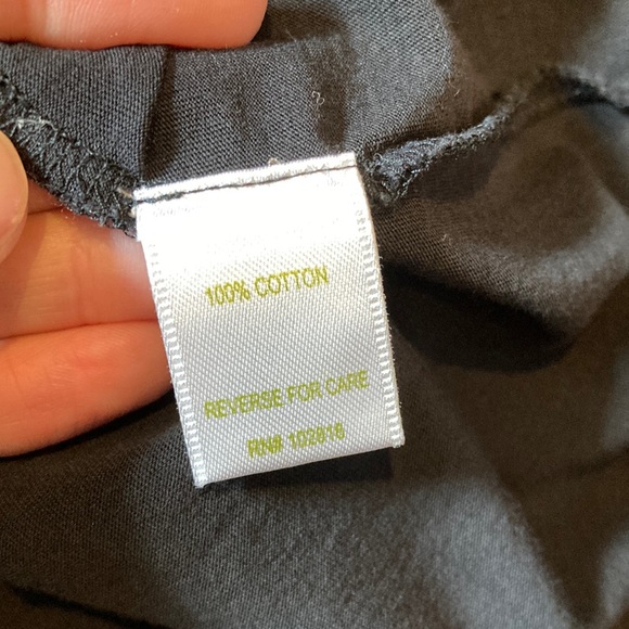 GARNET HILL XS Black Ruched Faux-Layered Tank Top Knit 100% Cotton - Picture 4 of 5